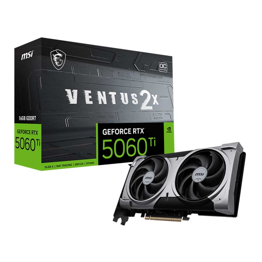 کارت گرافیک ام اس آی مدل GeForce RTX 5060 Ti 16G VENTUS 2X OC PLUS GDDR7