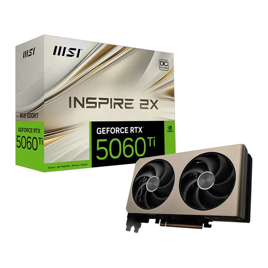 کارت گرافیک ام اس آی مدل GeForce RTX 5060 Ti 8G INSPIRE 2X OC GDDR7