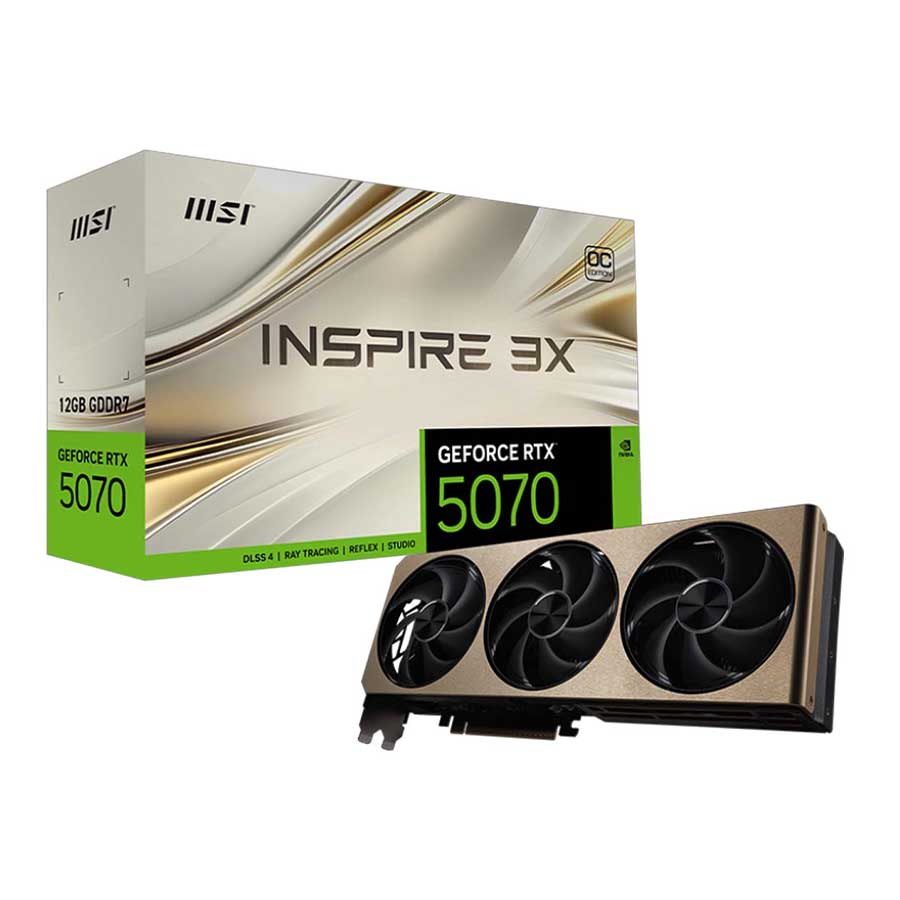 کارت گرافیک ام اس آی مدل GeForce RTX 5070 12G INSPIRE 3X OC GDDR7