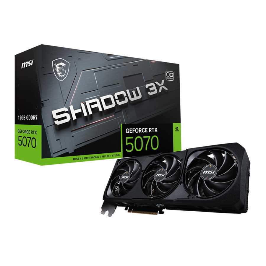 کارت گرافیک ام اس آی مدل GeForce RTX 5070 12G SHADOW 3X OC GDDR7