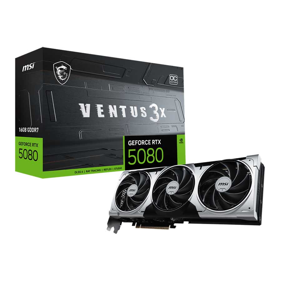 کارت گرافیک ام اس آی مدل GeForce RTX 5080 16G VENTUS 3X OC PLUS GDDR7