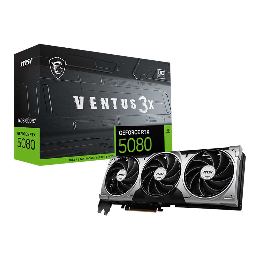 کارت گرافیک ام اس آی مدل GeForce RTX 5080 16G VENTUS 3X OC GDDR7