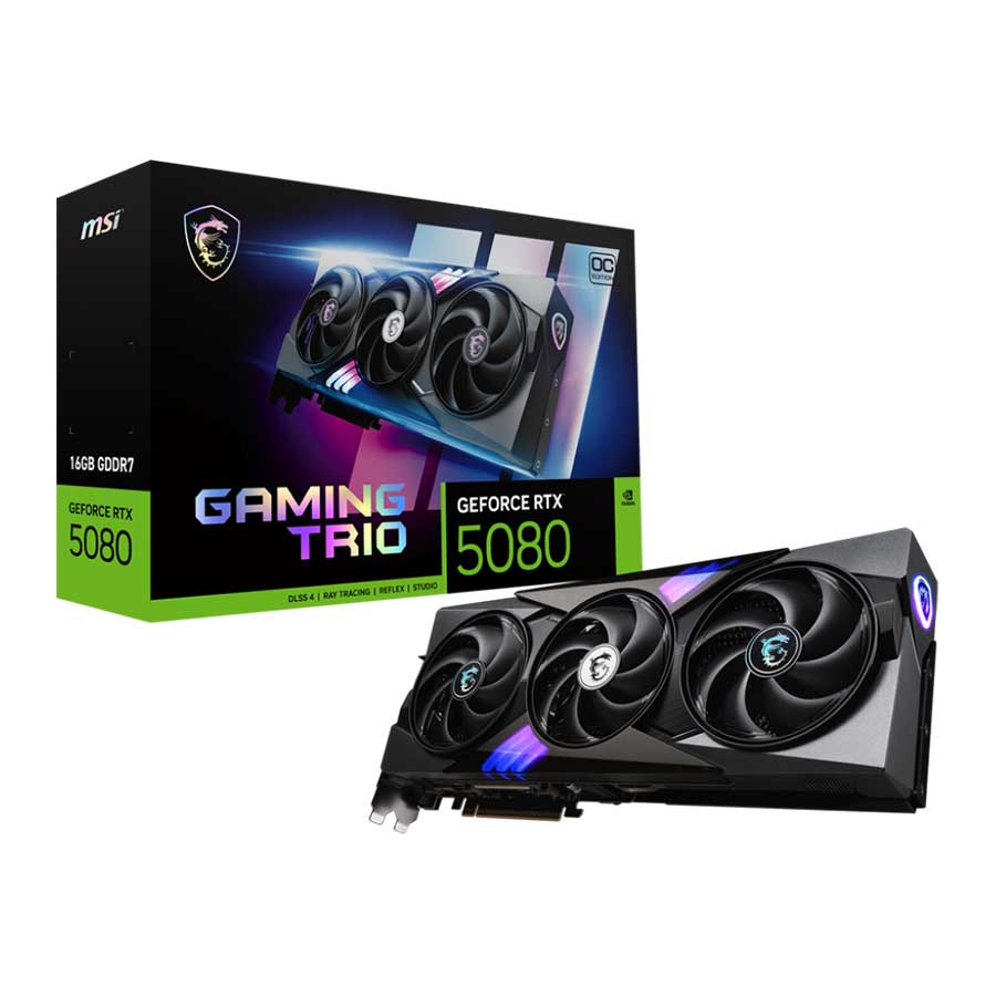 کارت گرافیک ام اس آی مدل GeForce RTX 5080 16G GAMING TRIO OC GDDR7