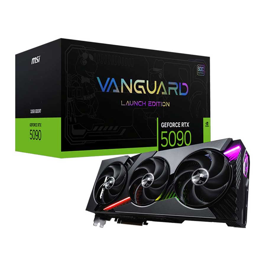 کارت گرافیک ام اس آی مدل GeForce RTX 5090 32G VANGUARD SOC LAUNCH EDITION GDDR7