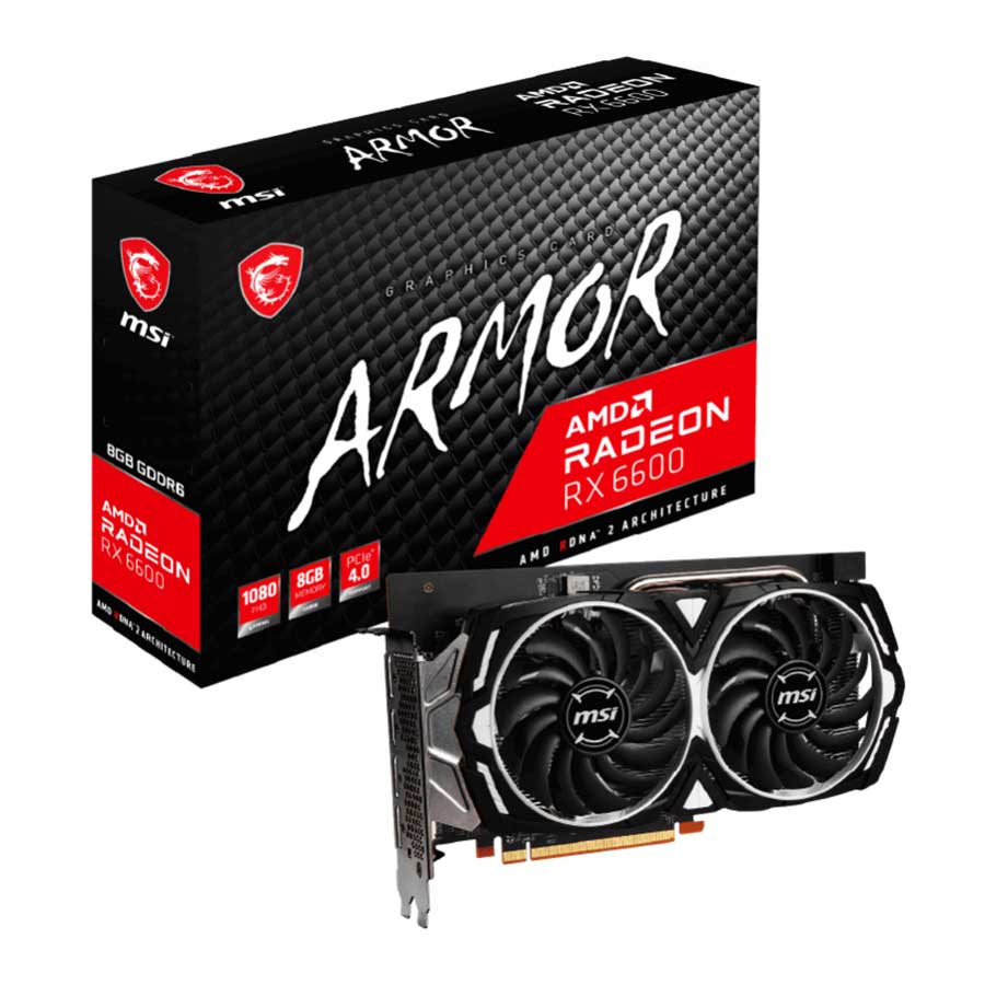 کارت گرافیک ام اس آی مدل Radeon RX 6600 ARMOR 8G GDDR6