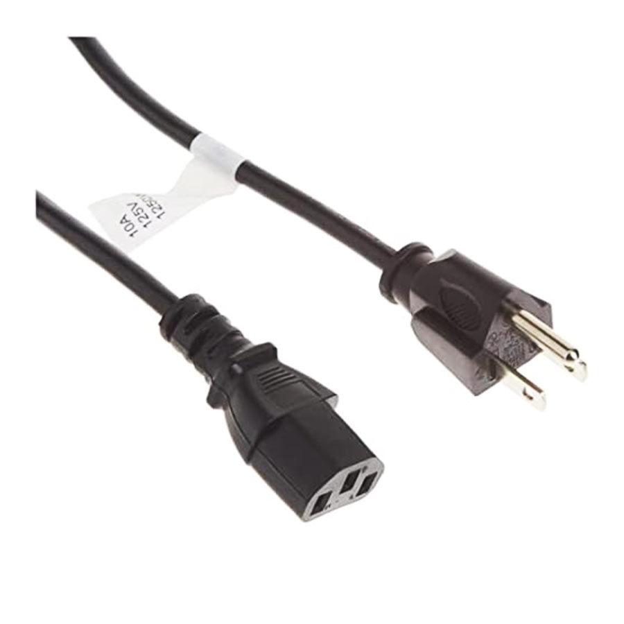 کابل برق 1.5 متر و 3 پین پاور کامپیوتر استاندارد NEMA 5-15P