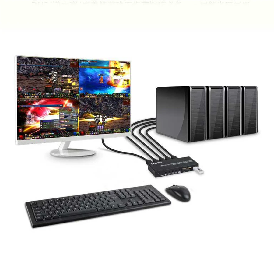 سوييچ 4 پورت HDMI KVM نت پیل