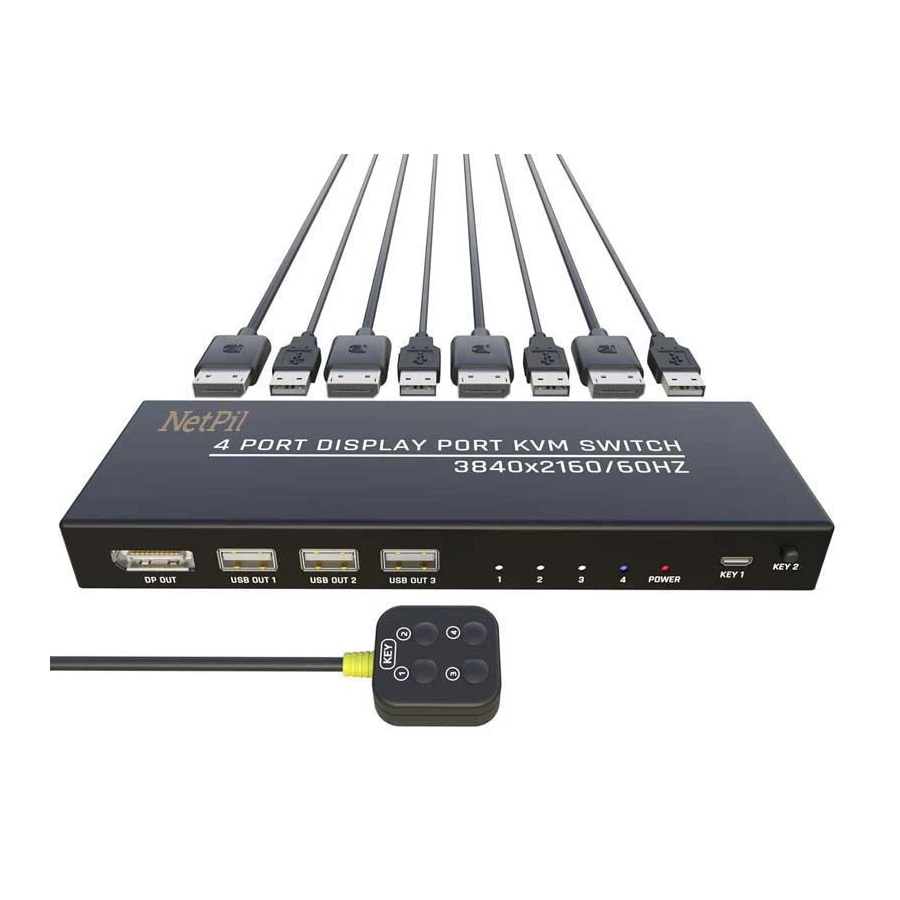 سوييچ  4 پورت DisplayPort نت پیل