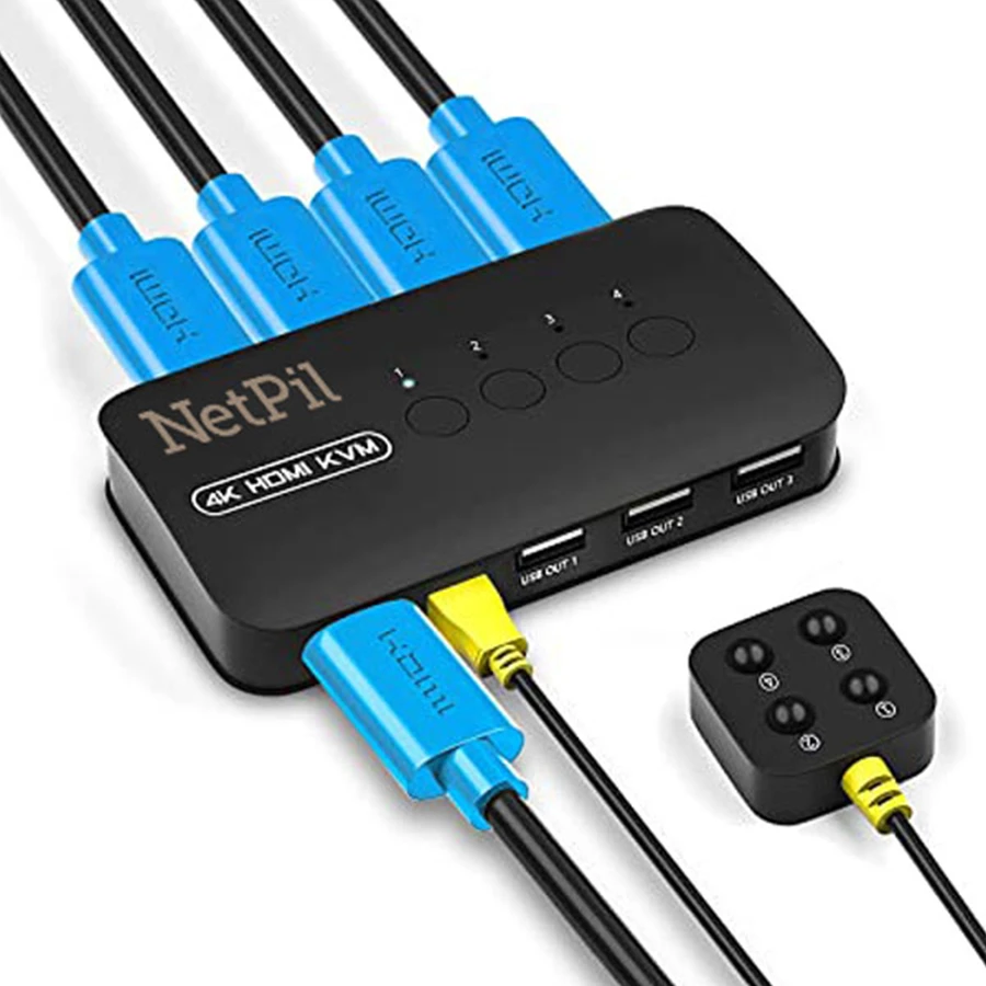 سوييچ 4 پورت HDMI KVM نت پیل