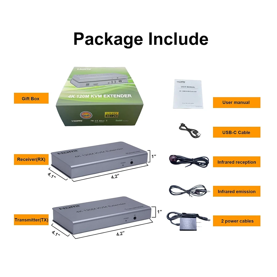 سوييچ 2 پورت HDMI KVM EXTENDER نت پیل