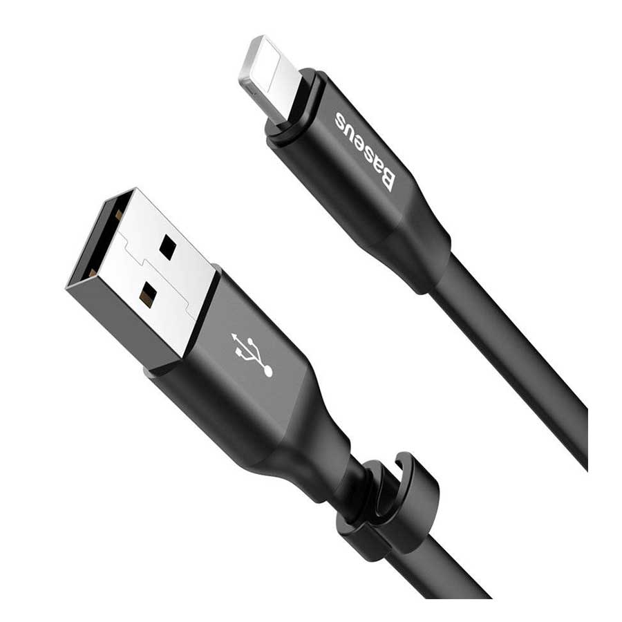 کابل تبدیل 0.23 متری USB به لایتنینگ باسئوس مدل Nimble CALMBJ-B01