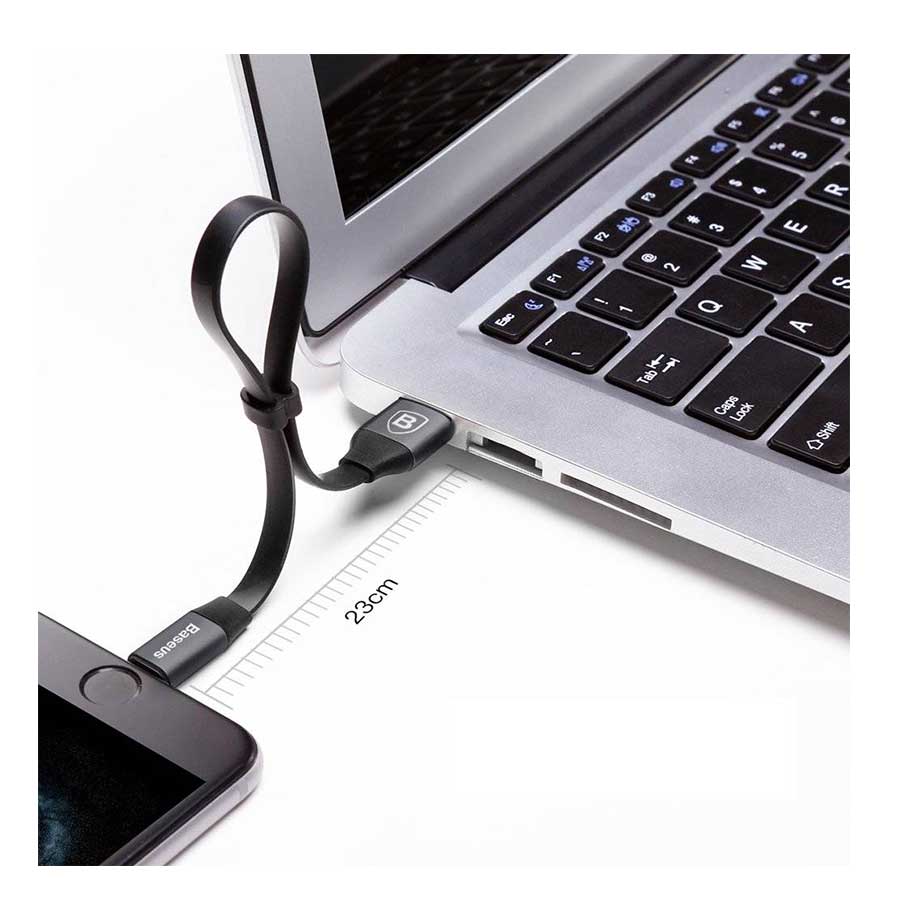 کابل تبدیل 0.23 متری USB به لایتنینگ باسئوس مدل Nimble CALMBJ-B01