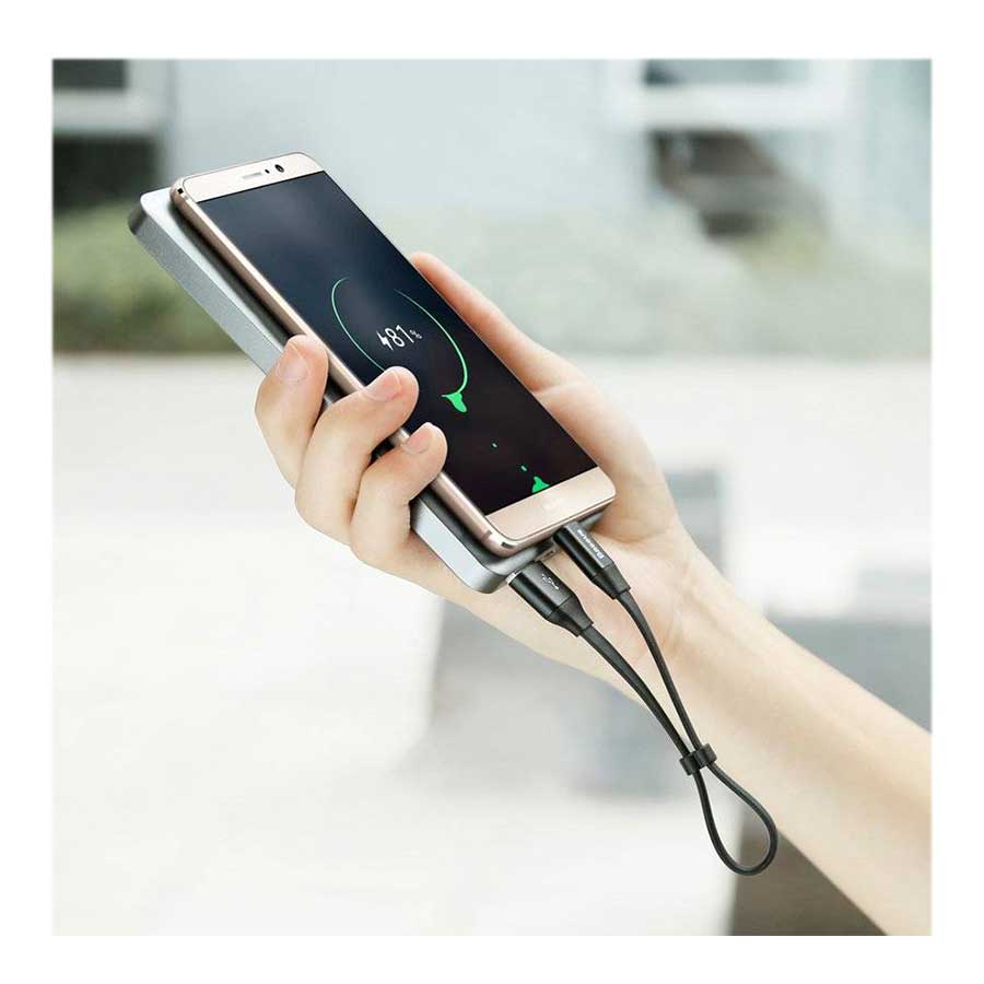 کابل تبدیل 0.23 متری USB به USB-C باسئوس مدل Nimble CATMBJ-01