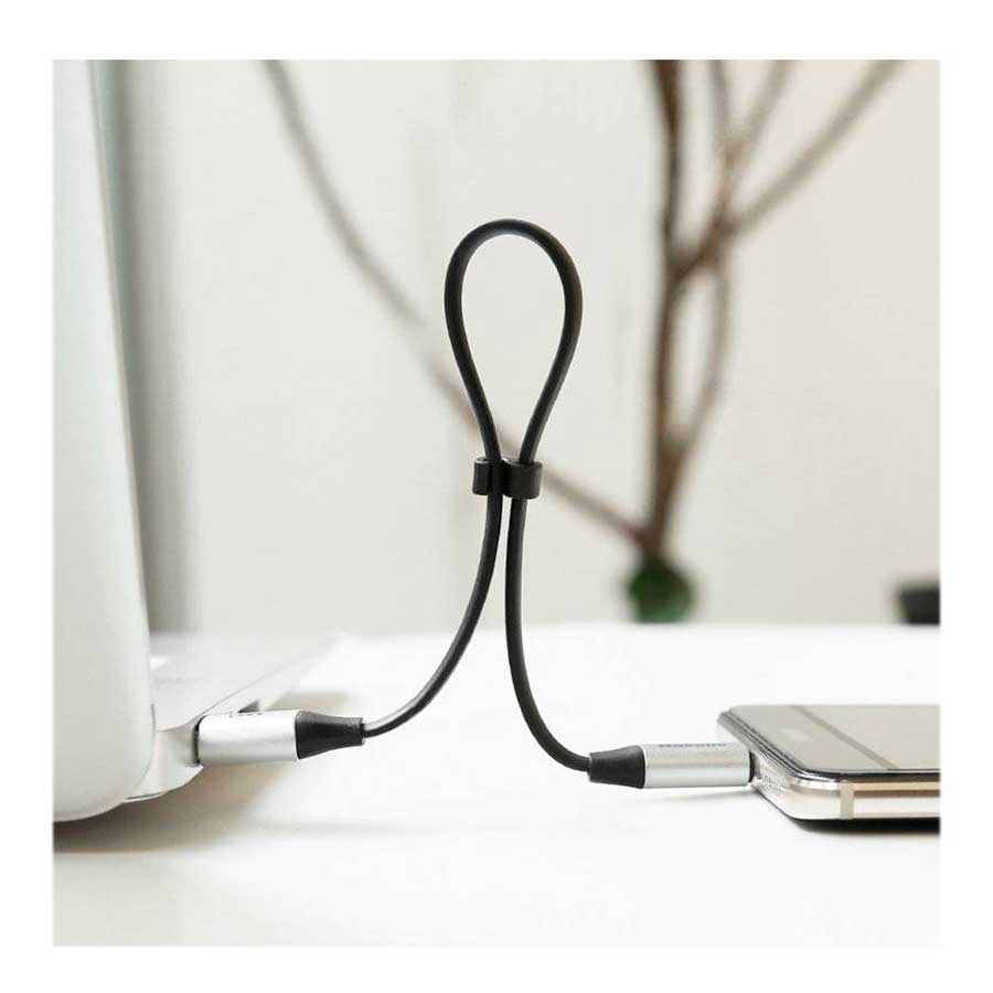 کابل تبدیل 0.23 متری USB به USB-C باسئوس مدل Nimble CATMBJ-01