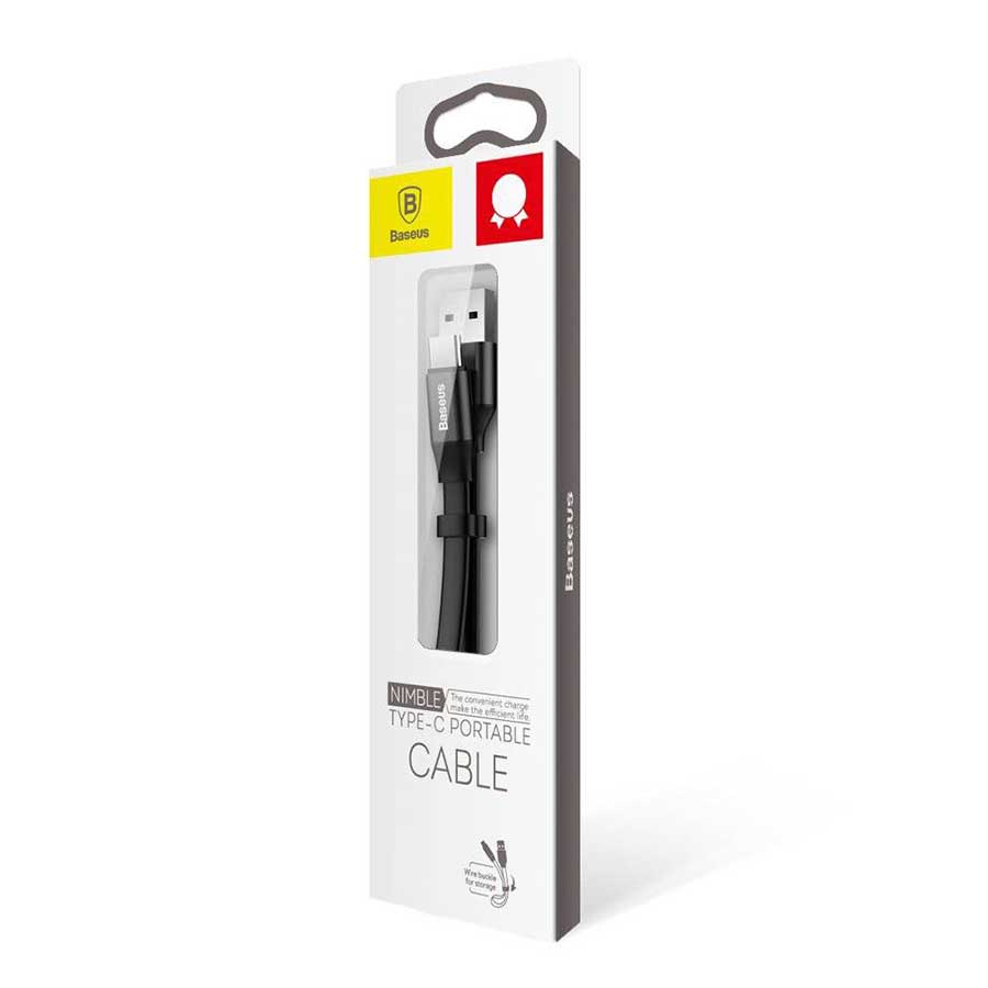 کابل تبدیل 0.23 متری USB به USB-C باسئوس مدل Nimble CATMBJ-01