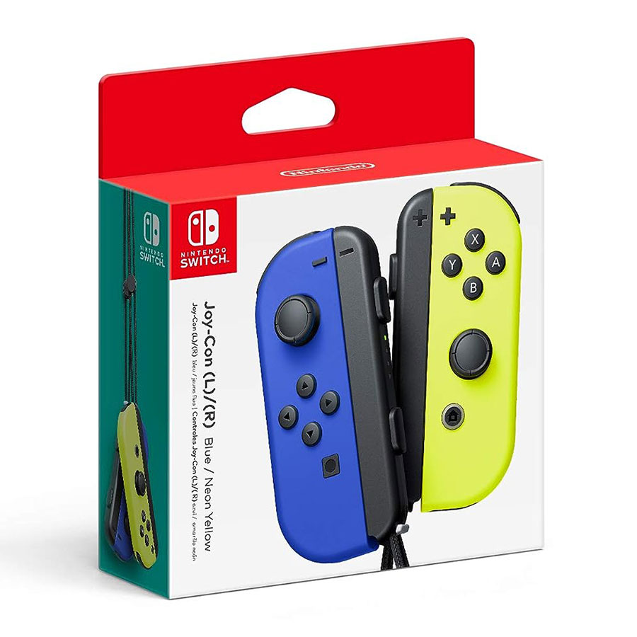 دسته بازی بی‌سیم نینتندو مدل Joy-Con Set L+R Neon Blue/Neon Yellow