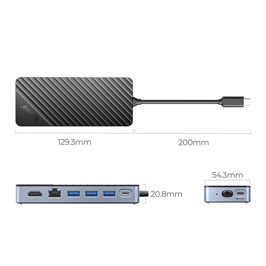 هاب هشت پورت USB-C اوریکو