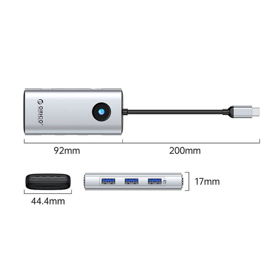 هاب USB-C شیش پورت اوریکو مدل PW11-6P