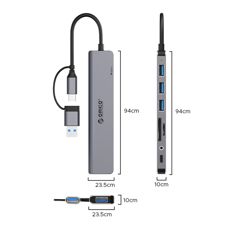 هاب هشت پورت USB-C اوریکو
