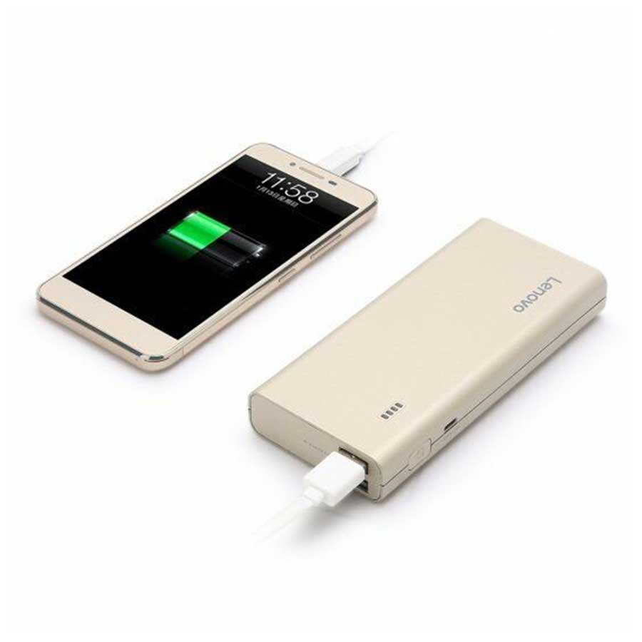 پاوربانک لنوو مدل PA13000 Gold-ROW GXV0R48709 ظرفیت 13000mAh