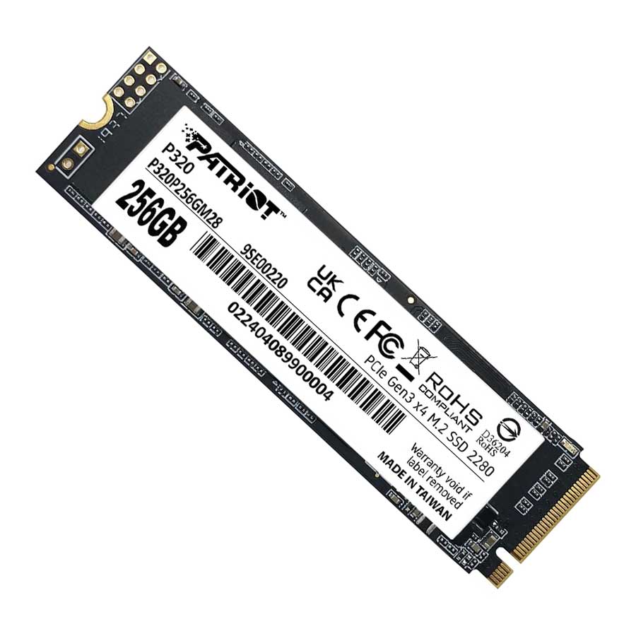 اس اس دی 256 گیگابایت پاتریوت مدل P320 M.2 2280 PCIe Gen3 NVMe