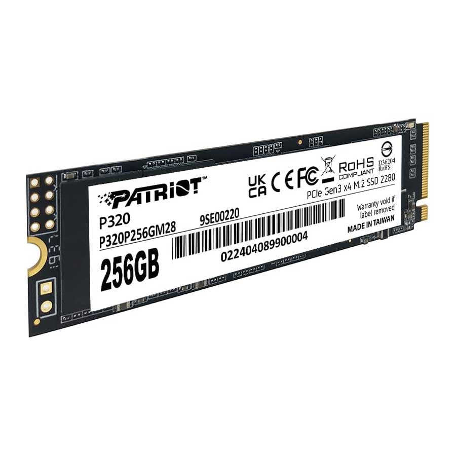 اس اس دی 256 گیگابایت پاتریوت مدل P320 M.2 2280 PCIe Gen3 NVMe