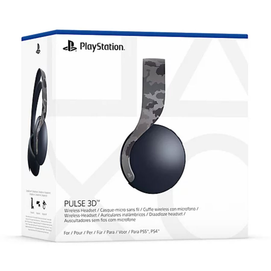 هدست گیمینگ بی‌سیم سونی مدل PlayStation 5 PULSE 3D Grey Camouflage