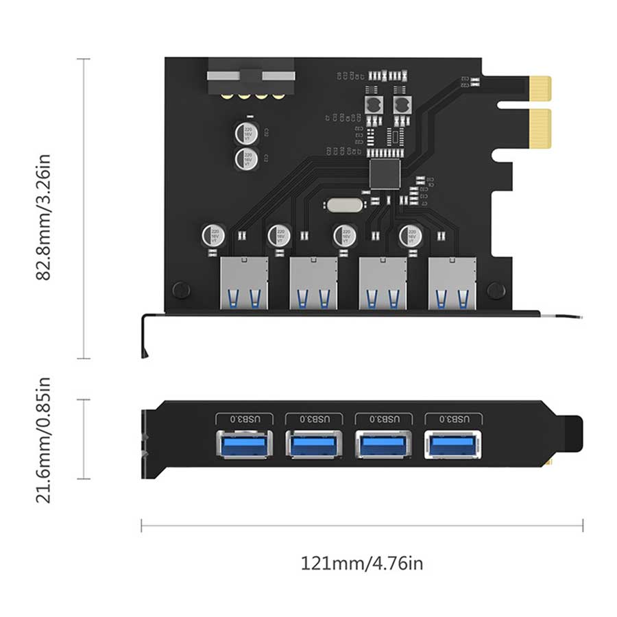 هاب اینترنال 4 پورت اوریکو مدل PME-4U