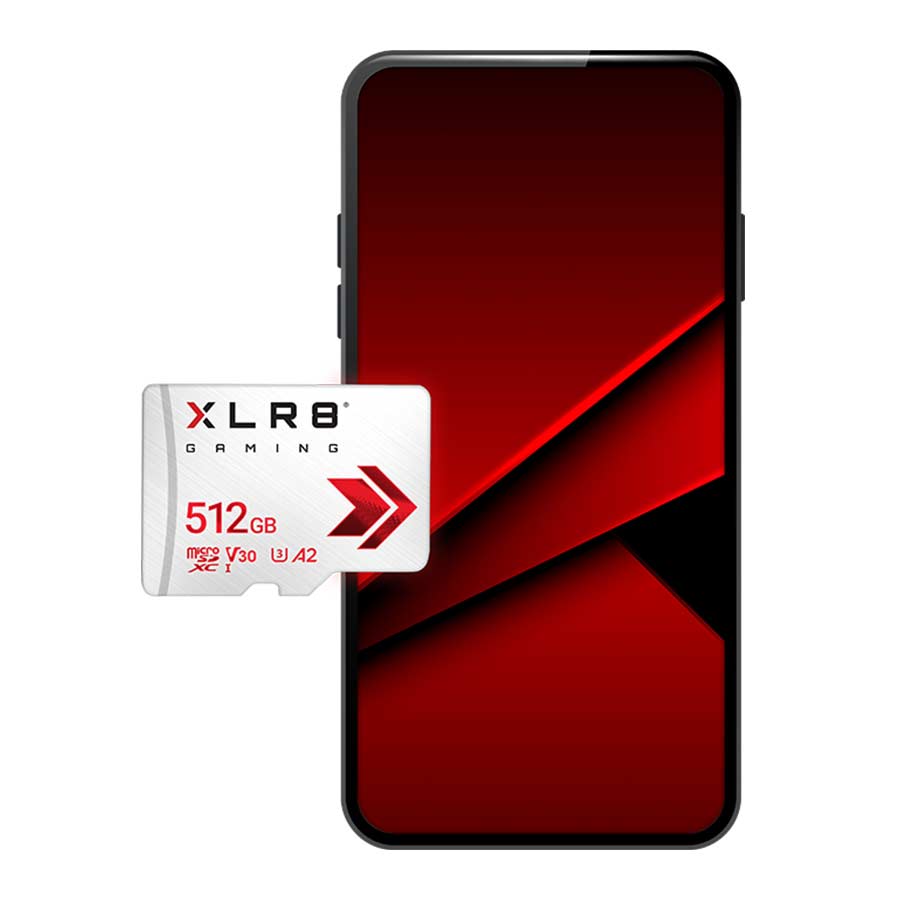 کارت حافظه microSDXC گیمینگ پی ان وای مدل XLR8 GAMING CLASS 10 U3 V30 512GB