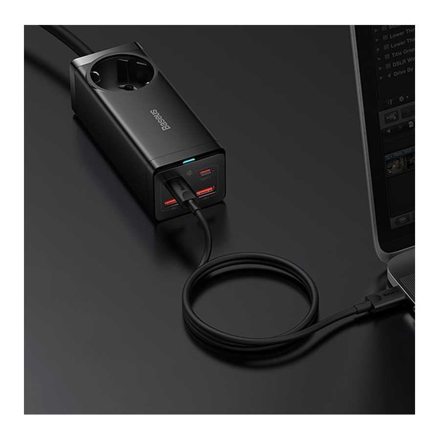 شارژر رومیزی 4 پورت بیسوس مدل PowerCombo PSZM000401 100W