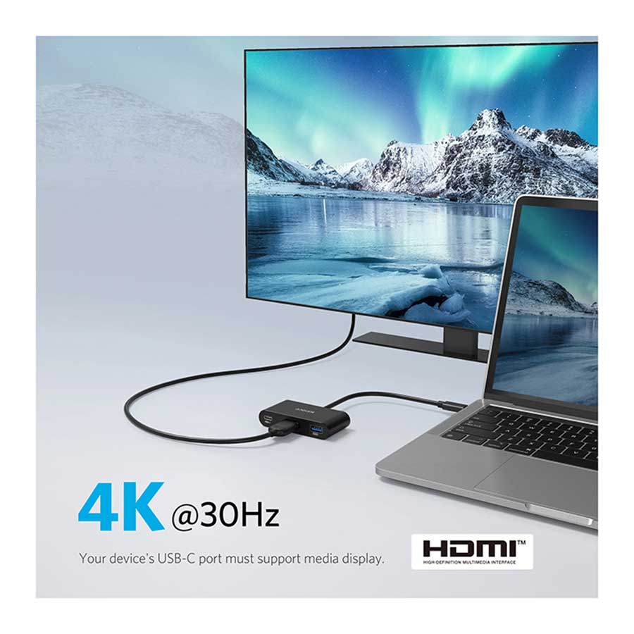 هاب USB-C سه پورت انکر مدل PowerExpand A8339