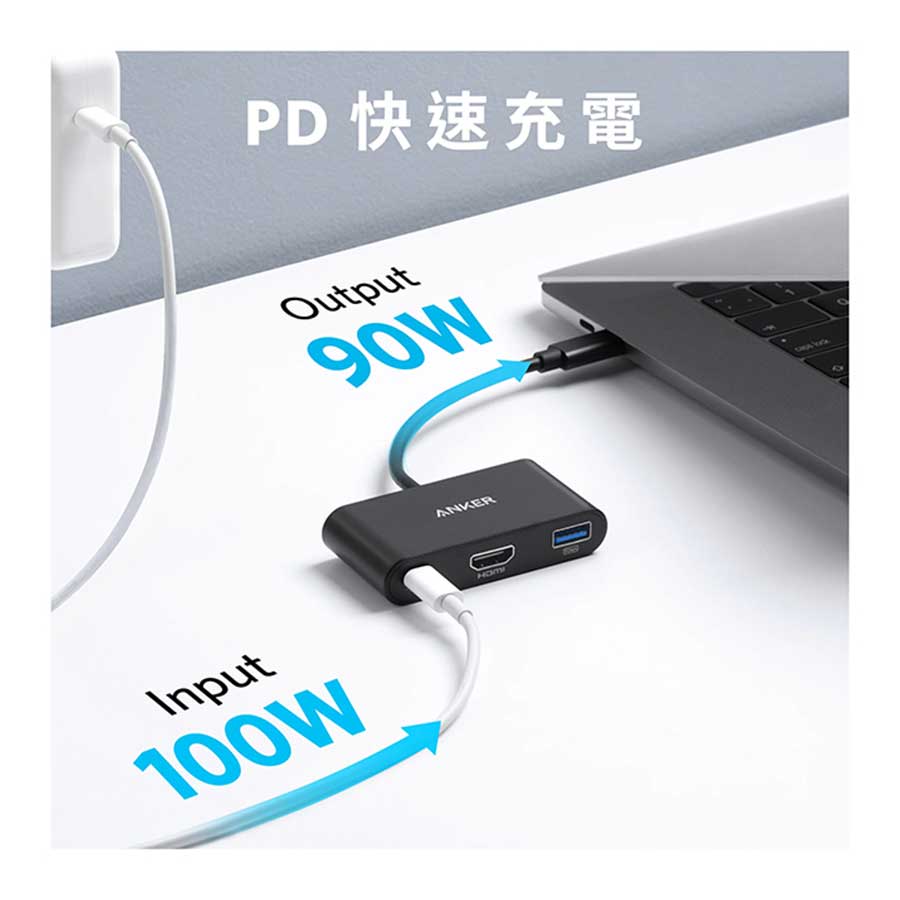 هاب USB-C سه پورت انکر مدل PowerExpand A8339