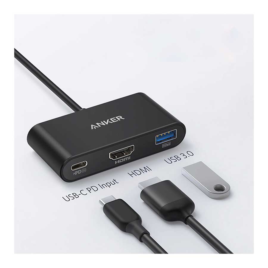 هاب USB-C سه پورت انکر مدل PowerExpand A8339