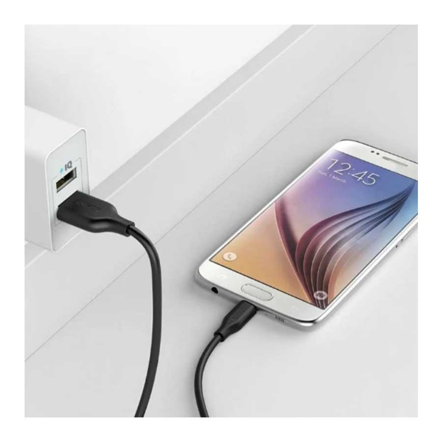 کابل 0.9 متری تبدیل USB به MicroUSB انکر مدل PowerLine A8132