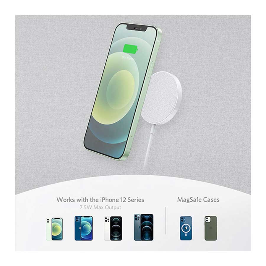 شارژر بی‌سیم انکر  مدل PowerWave Select+Magnetic Pad A2566