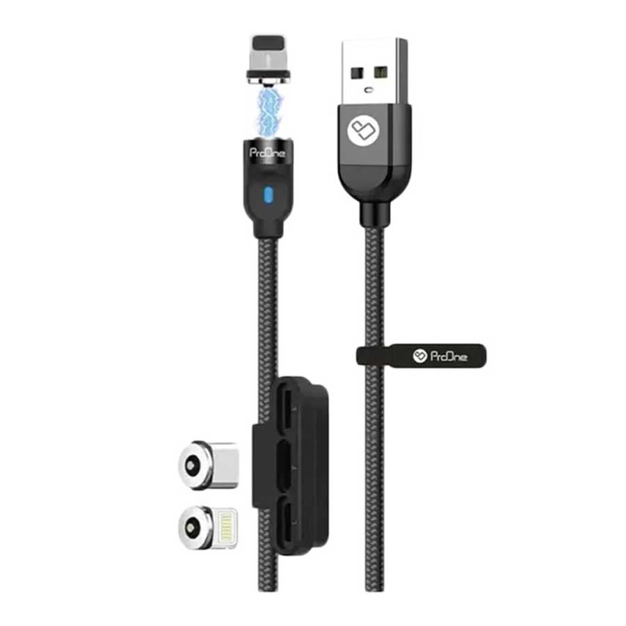 کابل تبدیل 1 متری USB به لایتنینگ/USB-C پرووان مدل PCC260