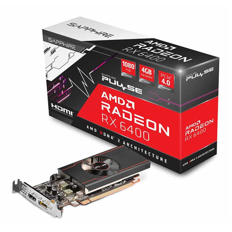 کارت گرافیک سافایر مدل PULSE AMD Radeon RX6400 4GB