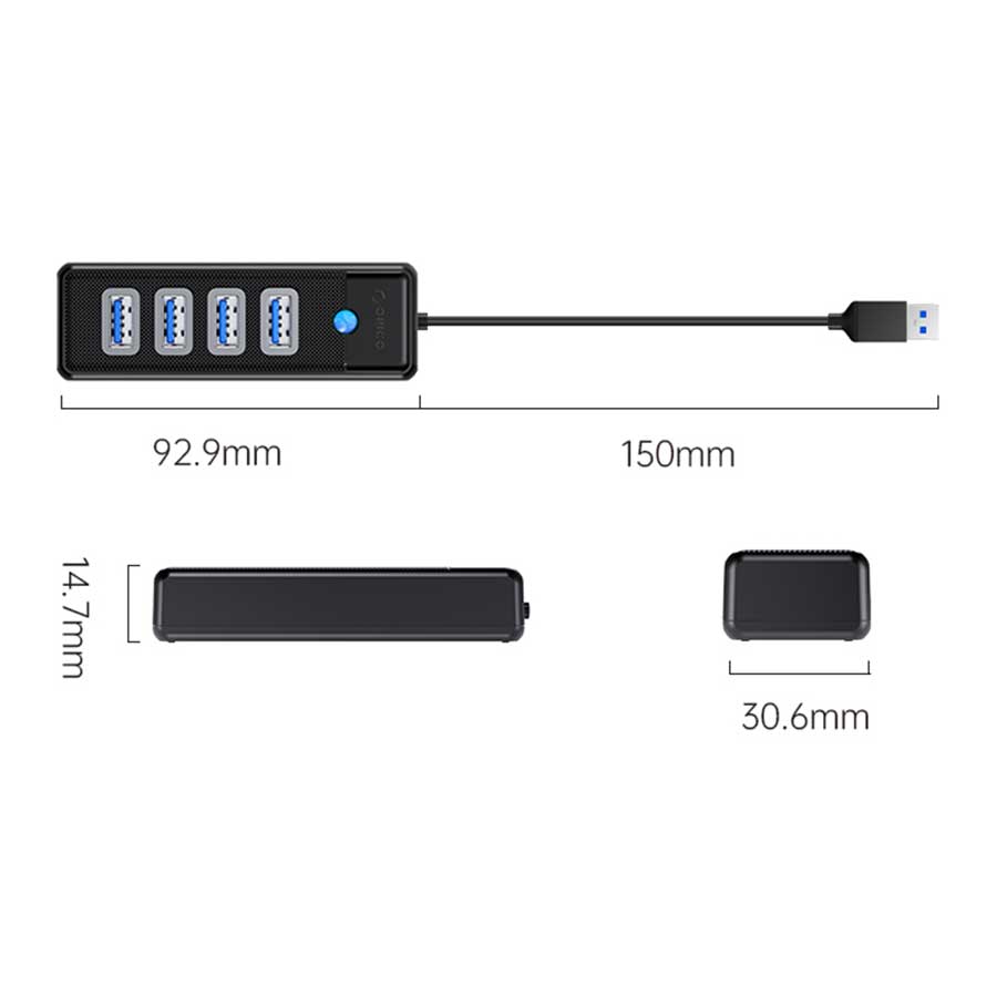 هاب USB 3.0 چهار پورت اوریکو مدل PW4U-U3