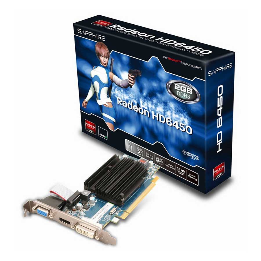 کارت گرافیک سافایر مدل Radeon HD 6450 2GB D3