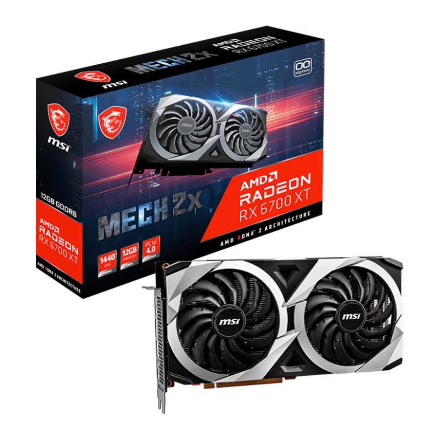 کارت گرافیک ام اس آی مدل Radeon RX 6700 XT MECH 2X 12G OC GDDR6