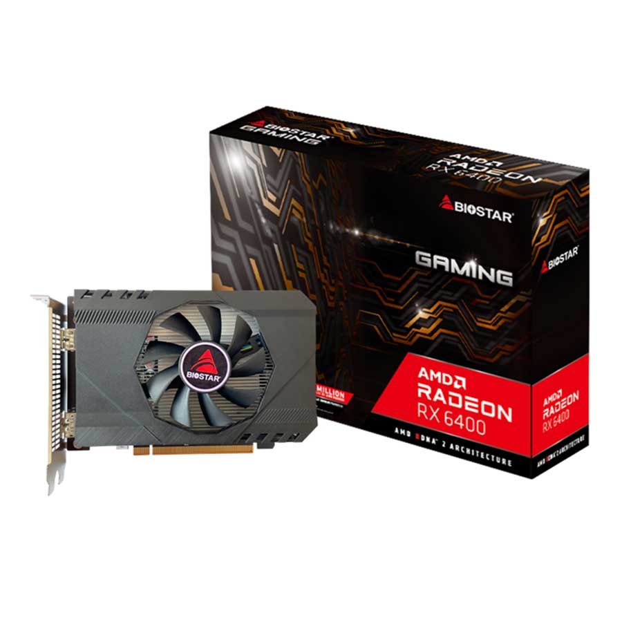 کارت گرافیک بایوستار مدل Radeon RX6400 4GB GDDR6