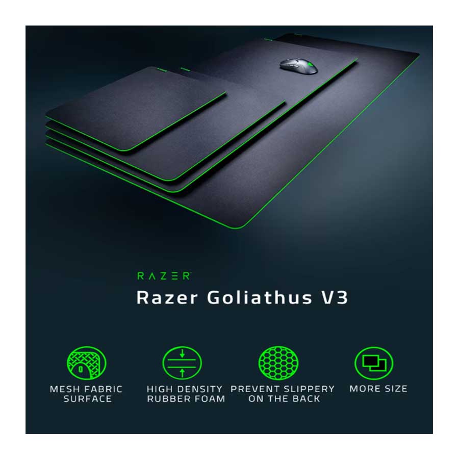 ماوس پد گیمینگ ریزر مدل GOLIATHUS V3 MEDIUM
