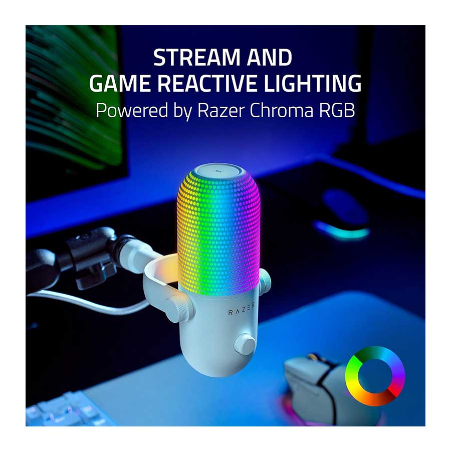 میکروفون گیمینگ باسیم ریزر مدل Seiren V3 Chroma