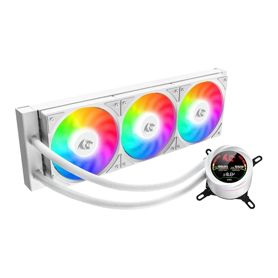 Redragon CCW-1017 360 WHITE RGB CPU Liquid Cooler خنک کننده مایع پردازنده ردراگون