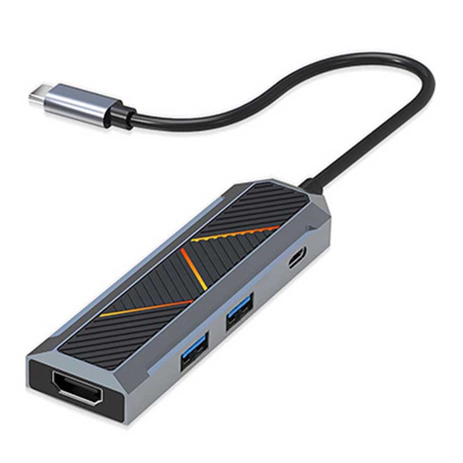 هاب USB-C چهار پورت ردراگون مدل CRUX - UCA4