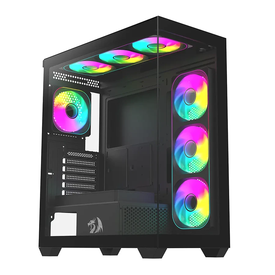 Redragon DEFLECT CA-609B 3F Mid Tower Gaming Computer Case کیس کامپیوتر ردراگون