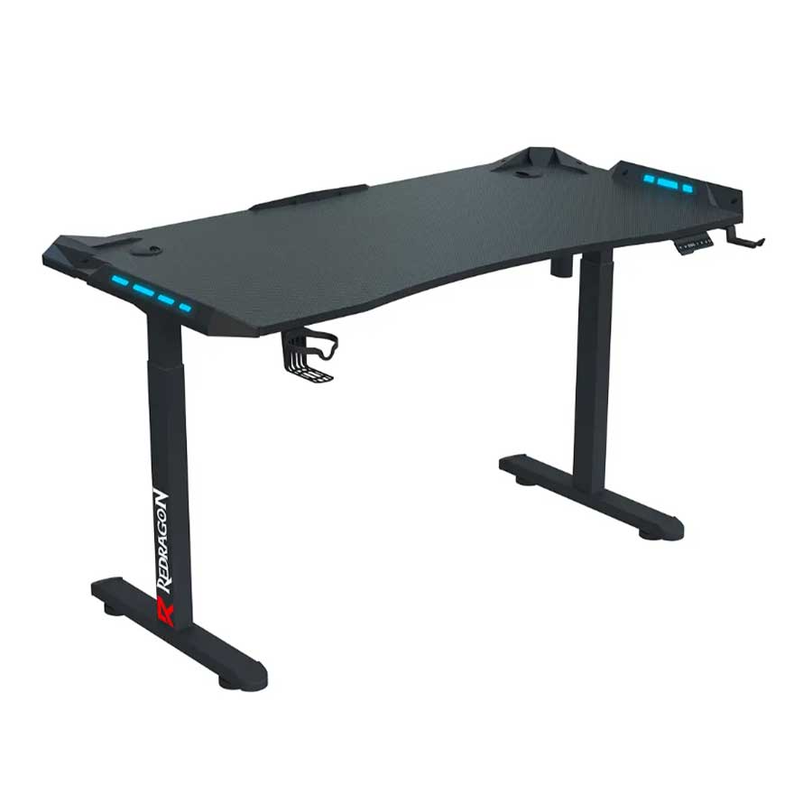 میز کامپیوتر گیمینگ موتور دار ردراگون مدل GD-3300-L 160cm LED