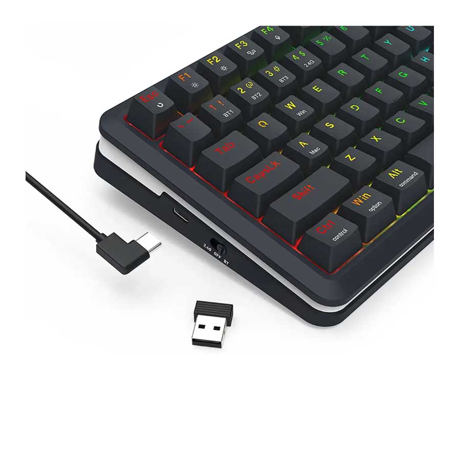 کیبورد گیمینگ بی‌سیم ردراگون مدل K708 PRO RGB
