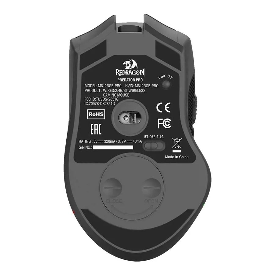 ماوس گیمینگ بی‌سیم ردراگون مدل M612 Predator PRO RGB