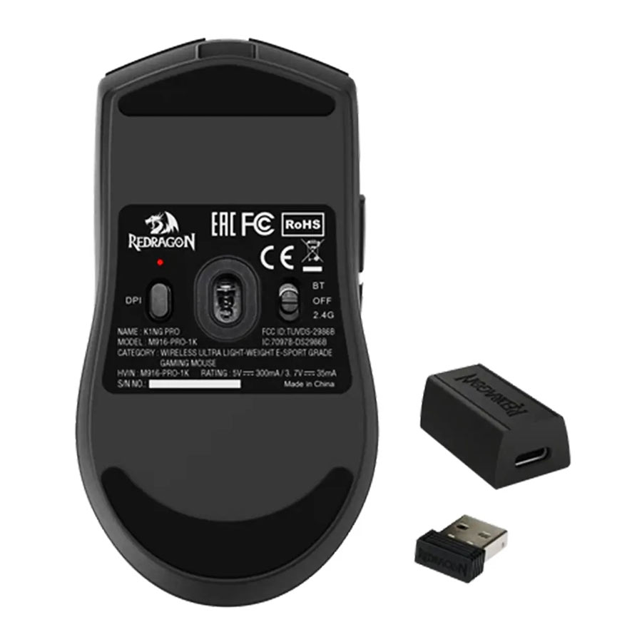 ماوس گیمینگ بی‌سیم ردراگون مدل M916 PRO 4K